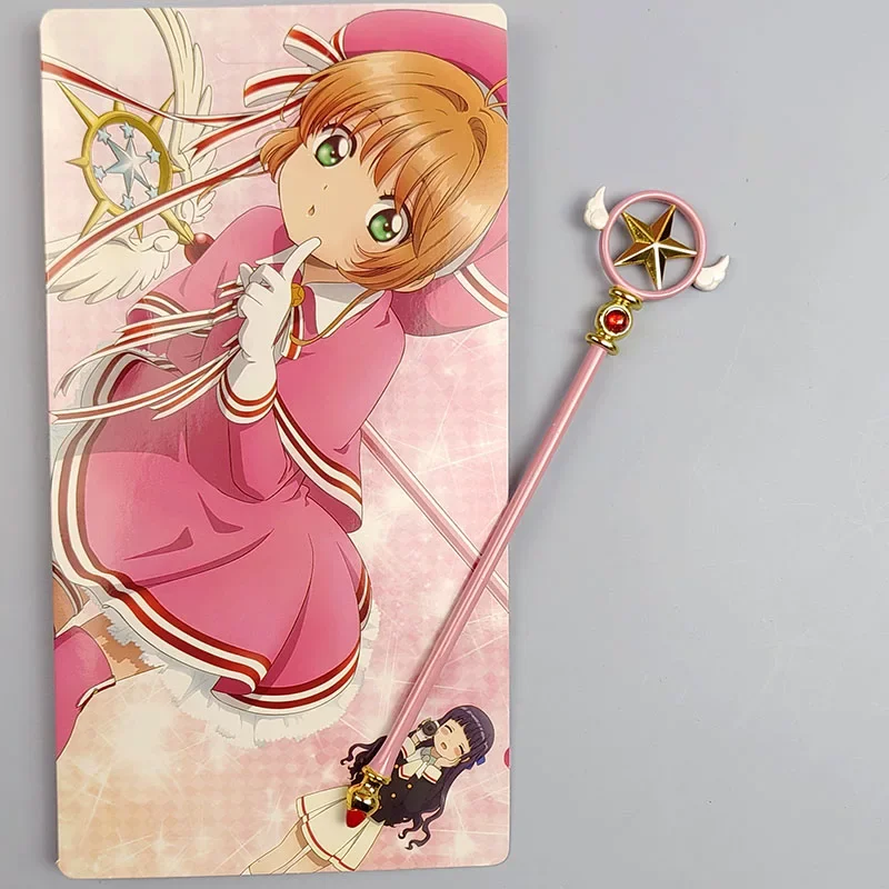 Hot Cardcaptor Sakura Large Metal Star Magic Wand Anime Cosplay Prop Collectible Model Accessory Friend Collection Toys Gift view 6