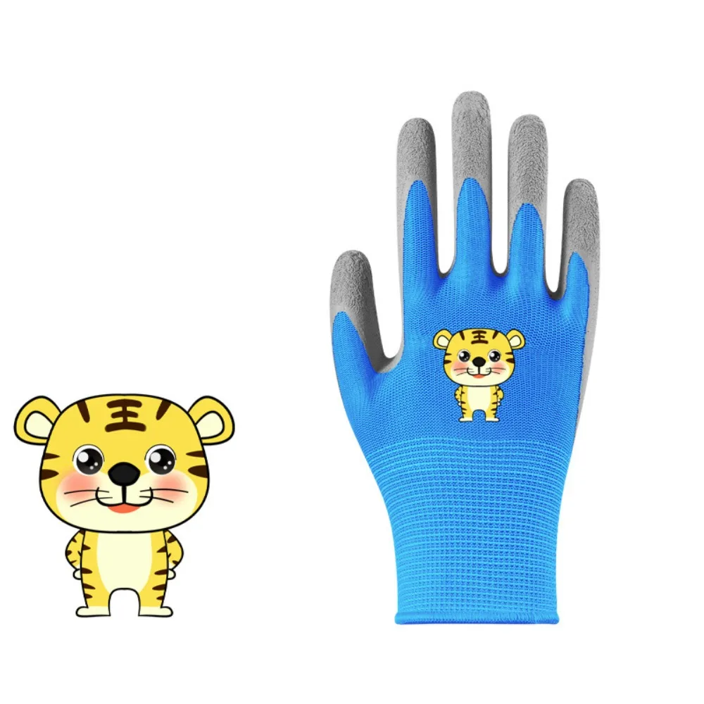 Latex Coated Kids Garden Gloves Soft Lining Breathable Garden Work Gloves Waterproof Non-Slip Outdoor Play Gloves Sand Play