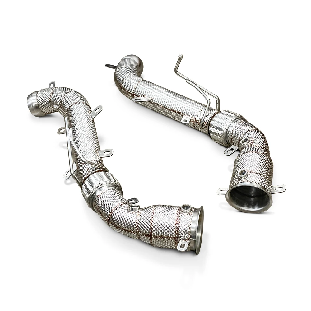 Performance exhaust downpipe with heat shield for McLaren 570/570S 2015-2018 3.8T Catalytic down pipe Direct exhaust pipe