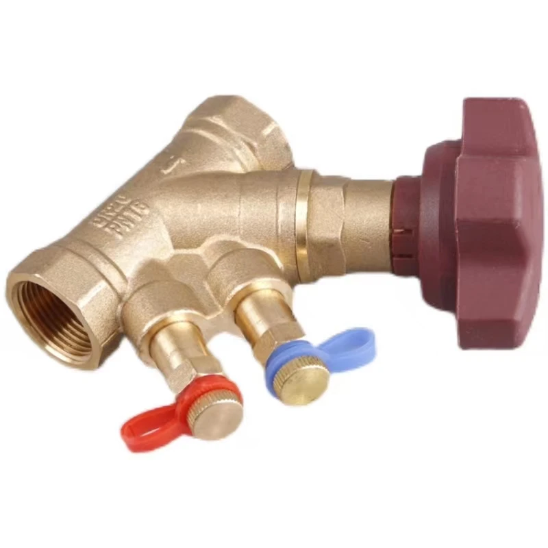

Static digital lock regulating flow brass balance valve for central air conditioning water system