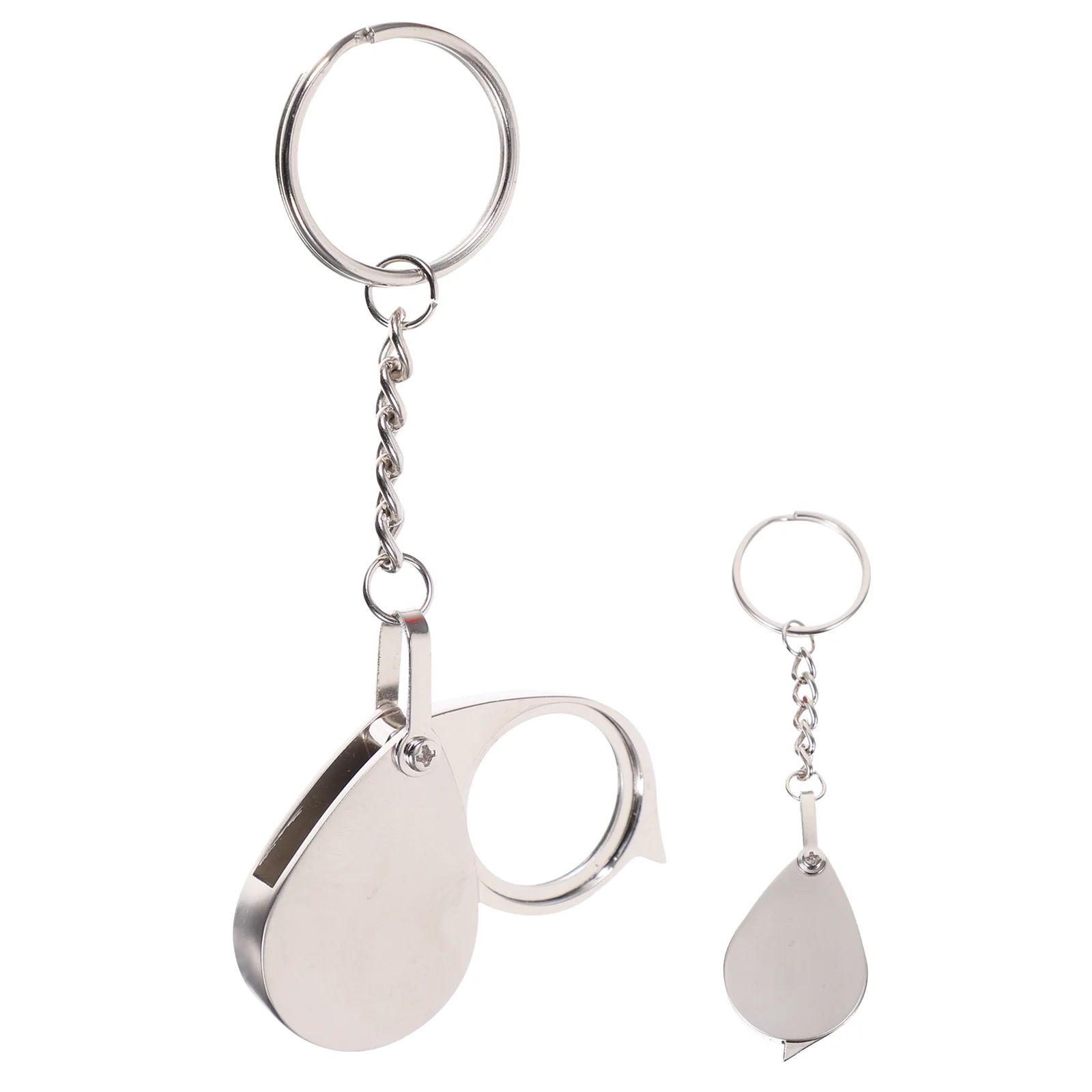 Mini Creative Portable Keyring 15x Foldable Pocket Loupe Magnifier Keychain magnifier keyrings mini keychain