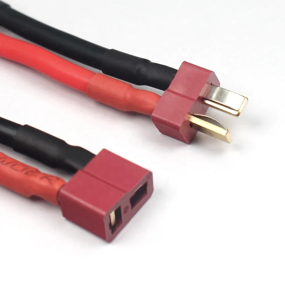 Adaptateur de convertisseur de prise en T, Amass XT60 vers Deans, avec câble en Silicone 12awg, pour batterie Lipo RC, Drone, voiture, pièces de bricolage, 10 pièces