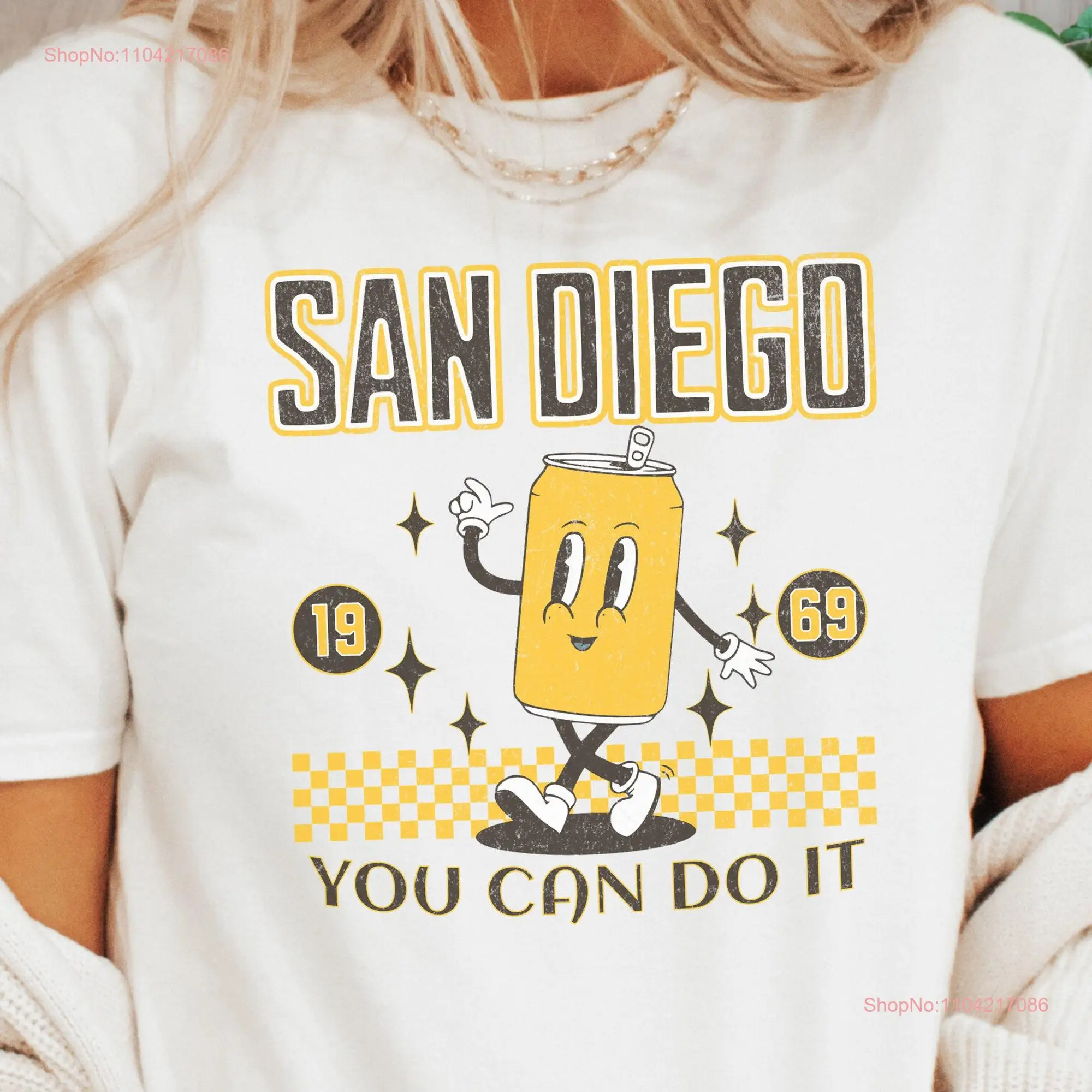 San Diego Baseball T Shirt Padre Vintage long or short sleeves