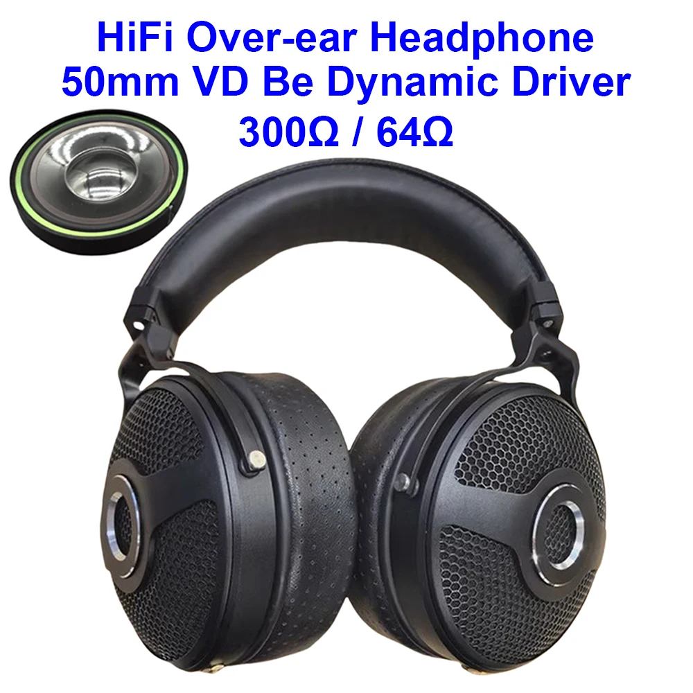 

Наушники VBD50 HiFi Over Ear, проводные, высококачественные, открытые, полноразмерные мониторные наушники, флагманские гарнитуры OMS для аудиофилов, 300 Ом, 64 Ом