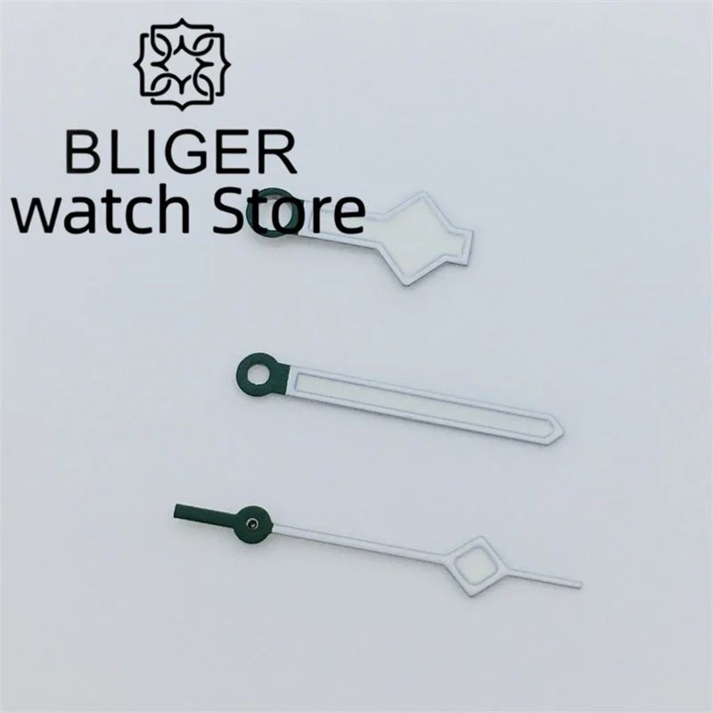 Bliger Uhrzeiger weiß grüne Zeiger c3 leuchtende Passform nh34 nh35 nh36 nh37 nh38 nh39 Uhrwerk