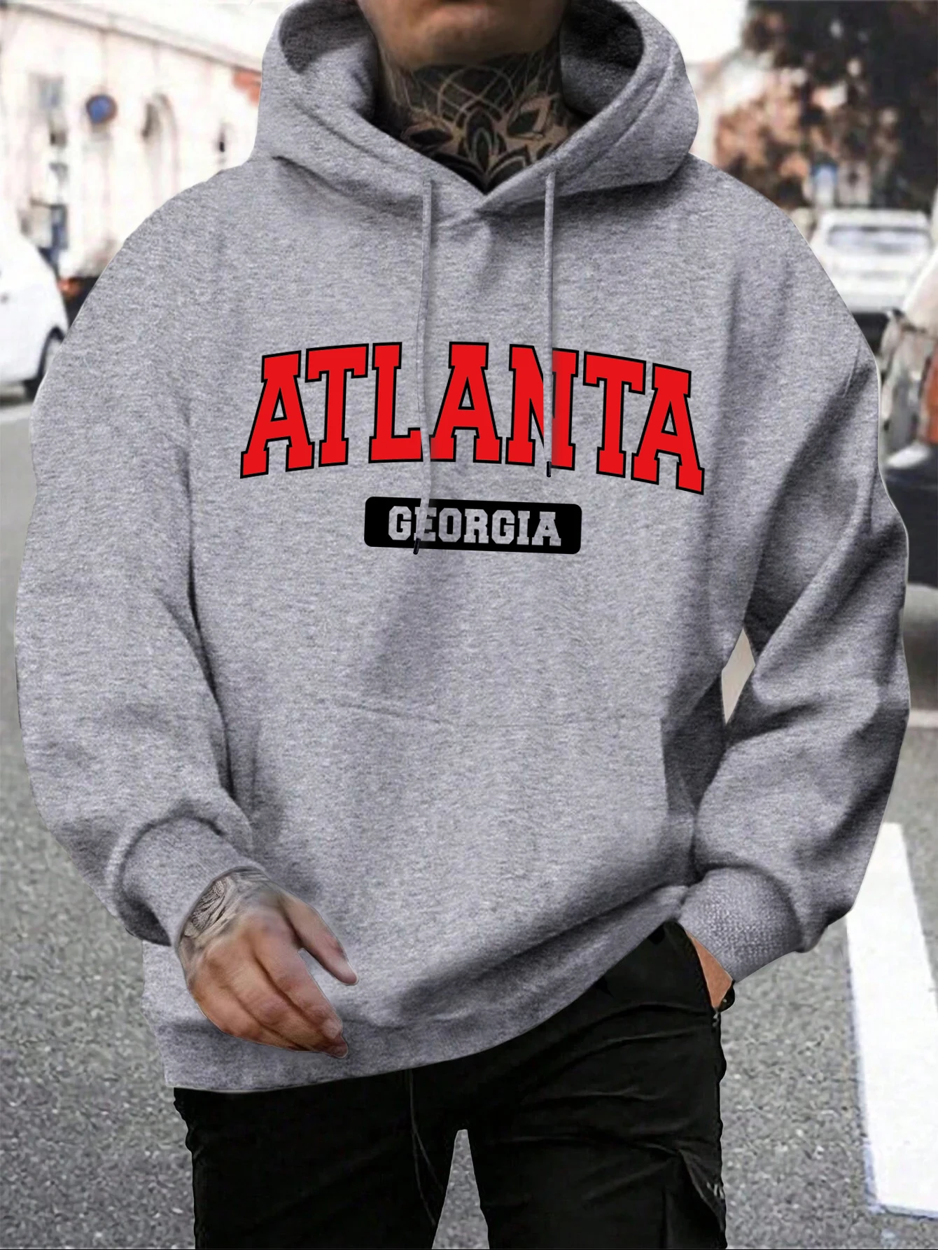 Atlanta Feorgia Atlanta Feorgia Printing Men Sweatshirt Harajuku Casual Hoody Fashion Loose Hoodie Vintage Fleece Tops