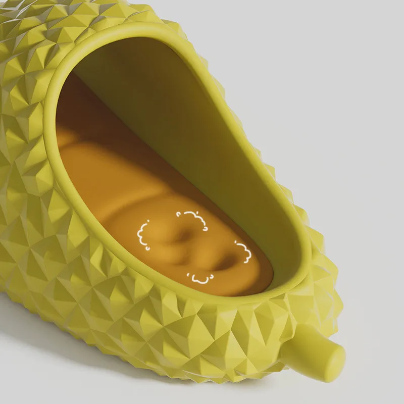 Funny Durian Mango Fruit Slippers Women's Summer Man Slipper Indoor EVA 4cm Thick Soles Soft EVA Couple Sandals Flip Flops