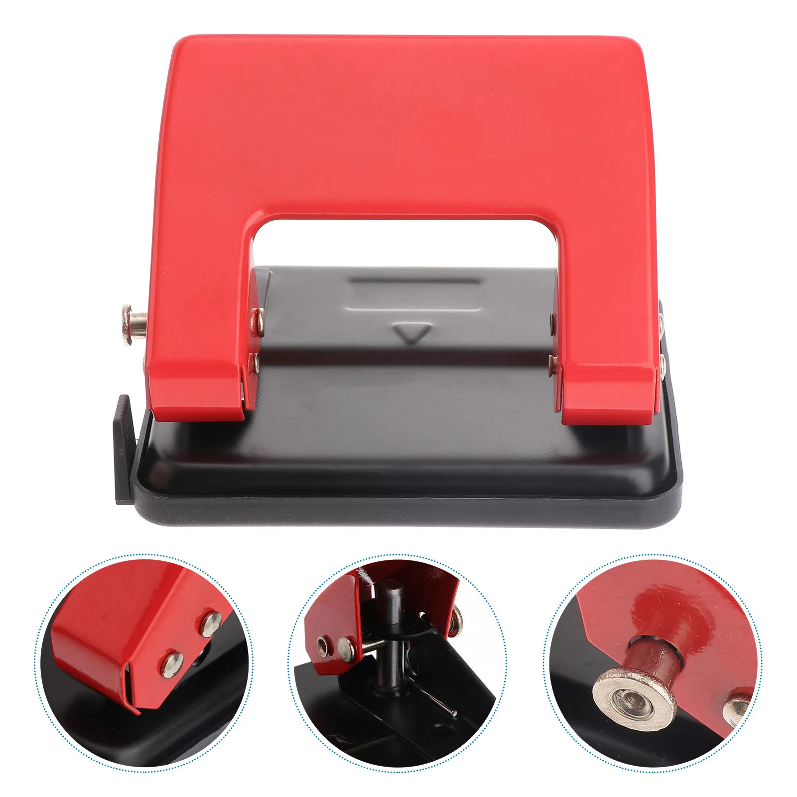 Double Hole Puncher Metal Paper Puncher 20 Sheets Capacity Office School Supplies Portable Round Hole Punch Stationery