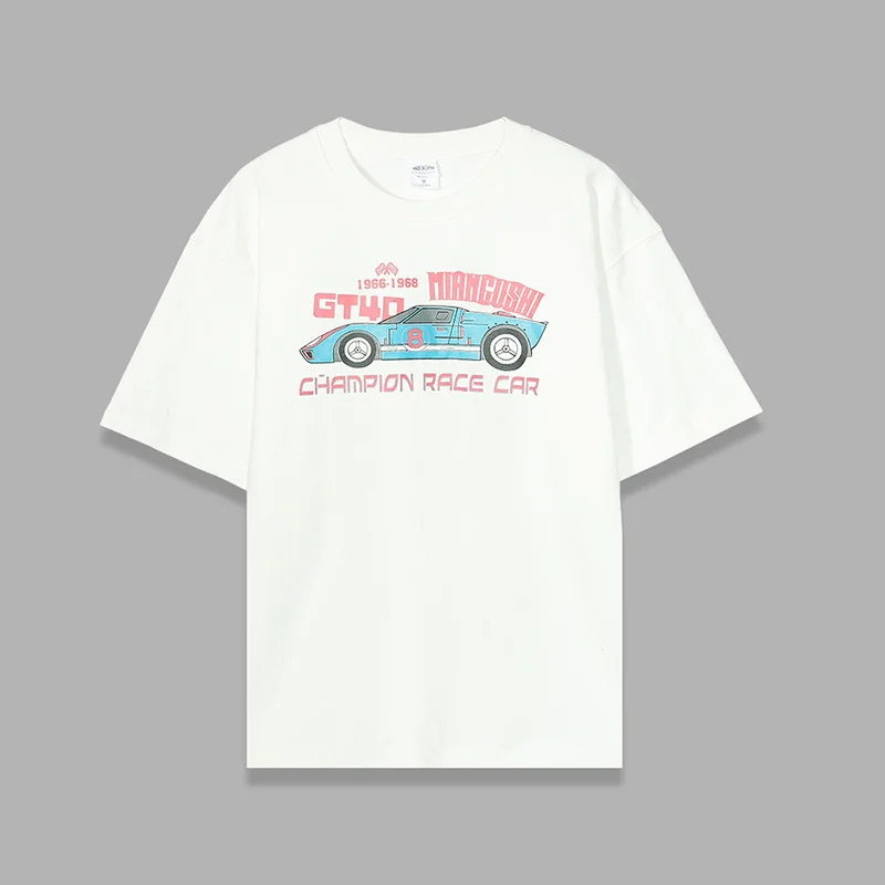 Magliette a maniche corte da donna da uomo Street Harajuku Tees Y2k abbigliamento indossare maglietta maglietta estiva maglietta Hip Hop Cartoon Retro Car