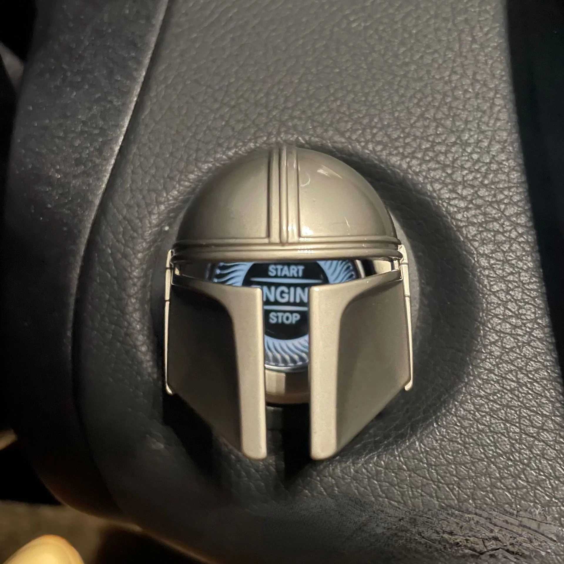 Disney Star Wars The Mandalorian Car Ignition Device Decor One key Start Stop Button Cover Motorcycle Auto Interior Accessories