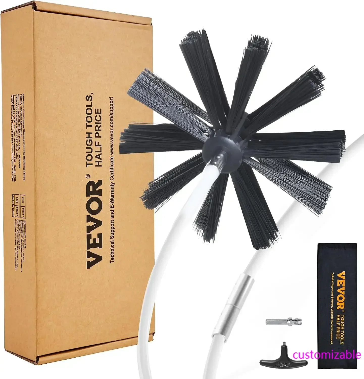 

40 FEET Dryer Vent Cleaner Kit, 29 Pieces Duct Cleaning Brush, Reinforced Nylon Dryer Vent Brush, Dryer Cleaning Tools Lint Remo