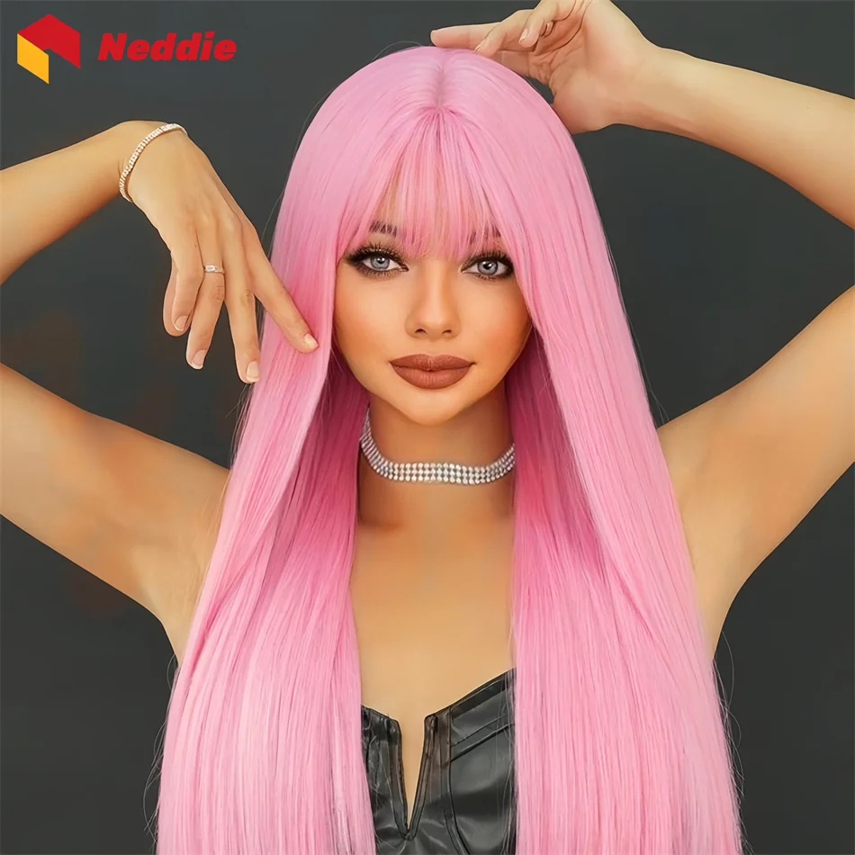 

200 Density Pink 13x6 Hd Lace Front Cheap Color Wig Brazilian 100% Human Hair 13x4 Lace Frontal Straight Wigs on Clearance Sale