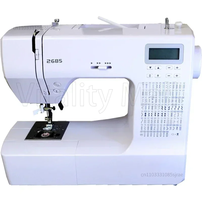 

Многофункциональная бытовая электрическая швейная машина с ЖК-дисплеем, 220 В/36 Вт, бесшумная швейная машина с толстым петелькой и вышивкой