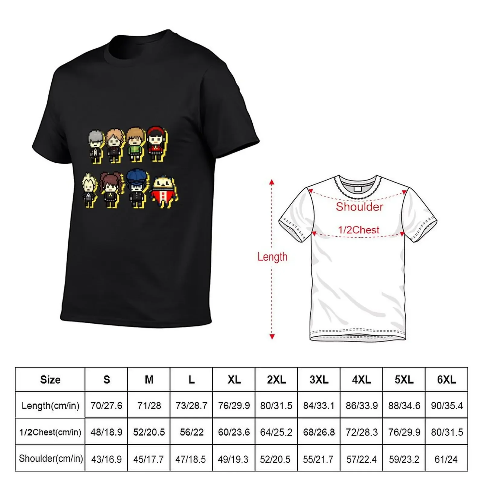 P4 Cast Pixel Art T-Shirt for a boy rapper graphic tees aesthetic clothes mens t shirts pack