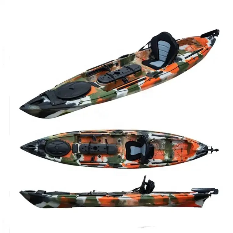 

Новый дизайн, 11-футовая одноместная рыболовная лодка-каяк из пластика LDPE для морской рыбалки