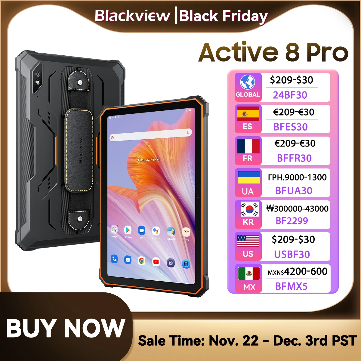 [World Premeire] Blackview Active 8 Pro Rugged Tablets Android 13 10.36