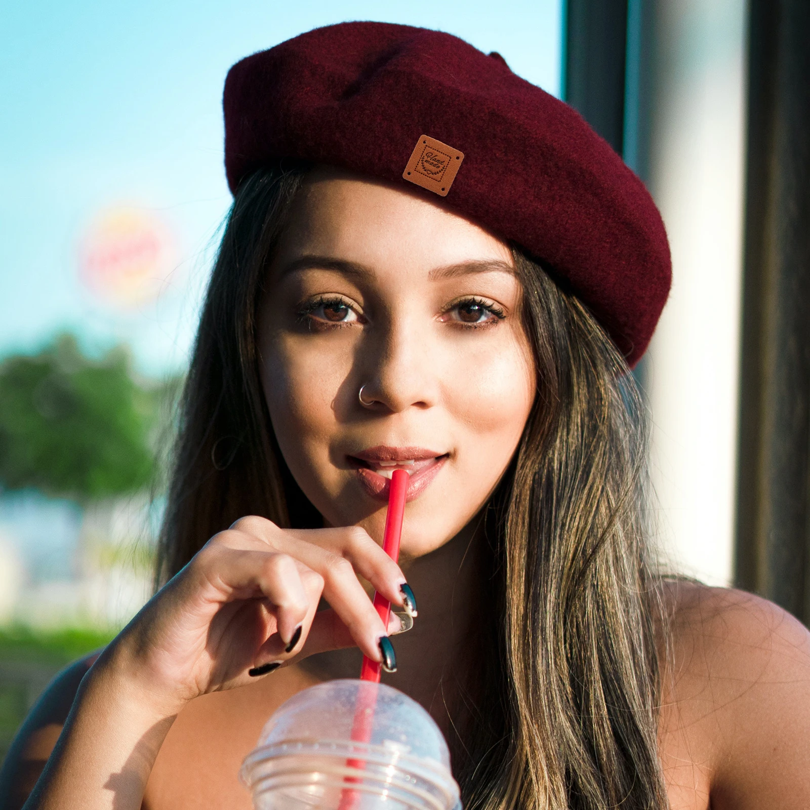 100 قطعة تسميات تنقش اليدوية الملونة علامات مربعة للملابس القبعات أكياس الخياطة اكسسوارات الكروشيه العلامات للسلع اليدوية