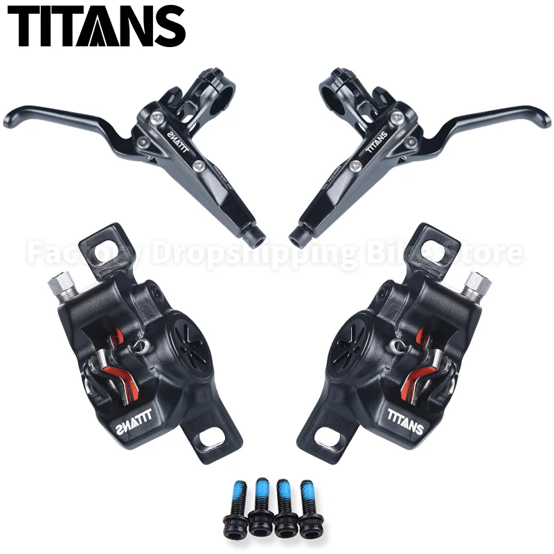 TITANS TS210 MTB One-piece 2 Piston Hydraulic Disc Brake Set Heat-resistant HNBR High-precision Seals Mountain Bicycle Parts