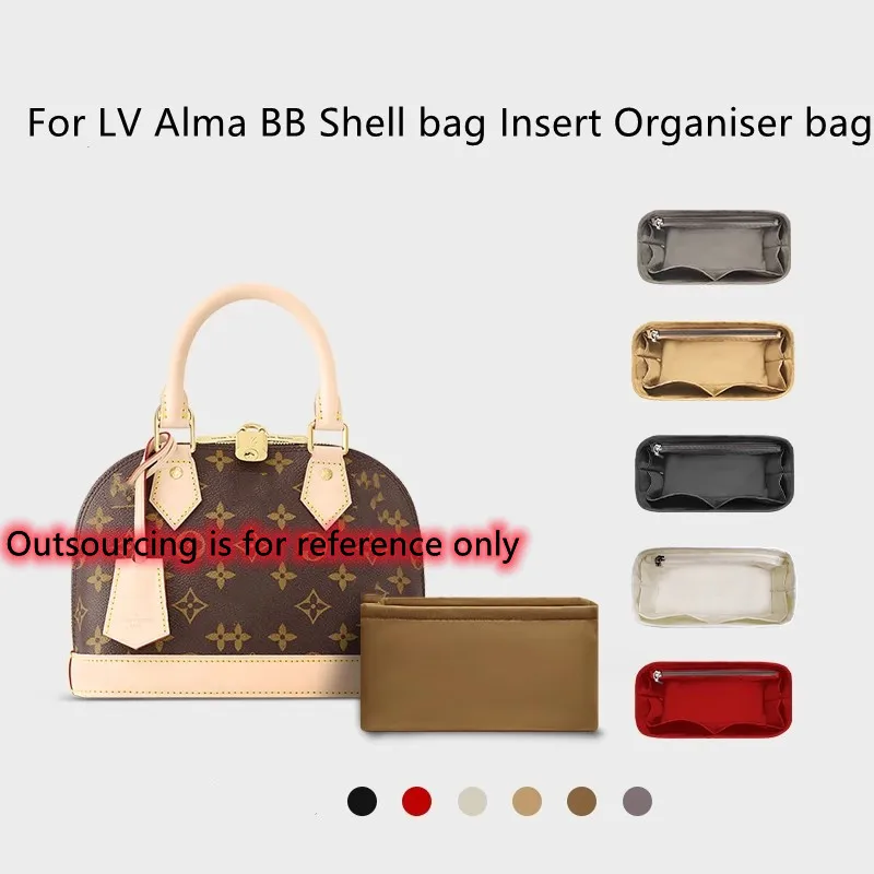 

Only Sale Innert Bag Insert Liner Purse Organiser Pouch Handbag Tote Bag Internal Bag For Alma BB Shell bag