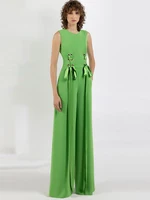 Mono de Mujer de Moda, Diseño de Pasarela, Sin Mangas, con Lazos, Colección Primavera/Verano 2026, HIGH STREET