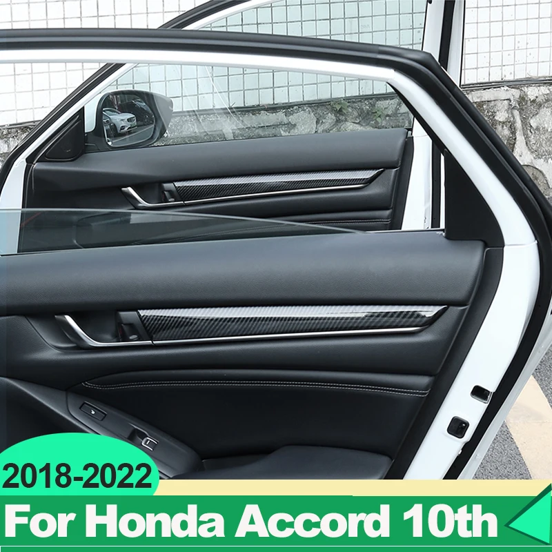 

Накладка на дверь автомобиля для Honda Accord X 10, 2018, 2019, 2020, 2021, 2022, ABS, Передняя защитная полоса, аксессуары для интерьера автомобиля