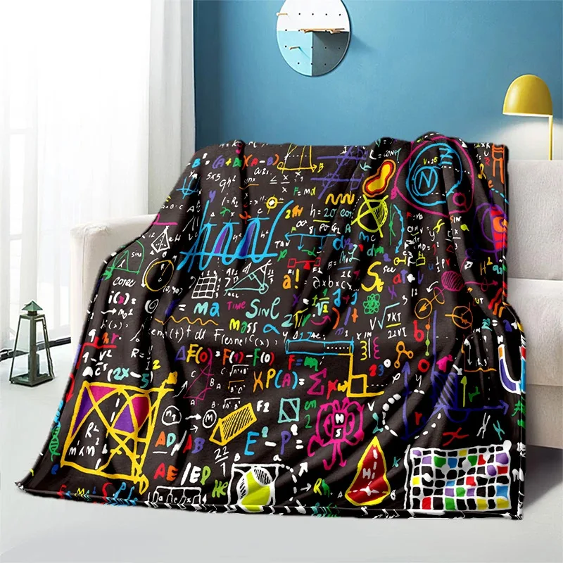 Science education topic Printed Blanket for Sofa Travel Camping Living Room Office Conditioning Blanket for All Seasons Gifts