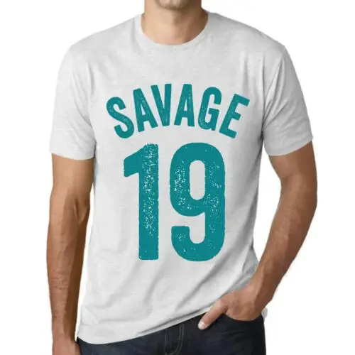 Heren Grafisch T-Shirt Wilde 19 – Savage 19 – Cadeau voor 19de Verjaardag 19de