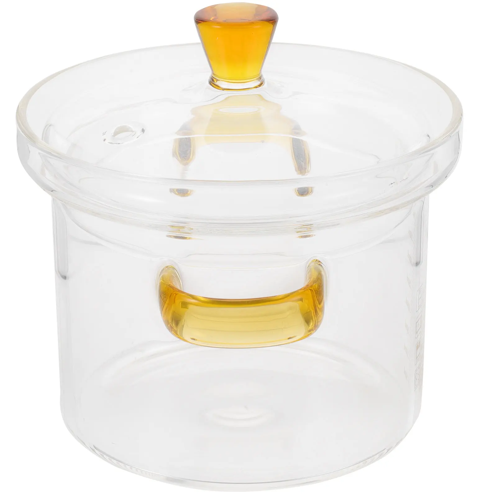 Glass Stew Bowl Clear Cooking Pot 450Ml Lid Suitable for Steaming Soup Edible Bird Nest Kitchen Glass Cookware Stove Top