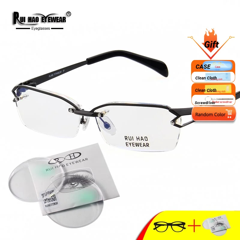 

Prescription Glasses Men Fill Myopia Lenses Customize Prescription Eyeglasses Women Resin Lenses Progressive Spectacles