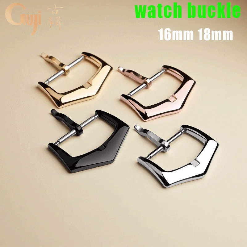 Watchband 316L Stainless Buckle Clasp Watch Clasp For PP Patek Pin Watchband Buckles Philippe 16mm 18mm Brand Universal