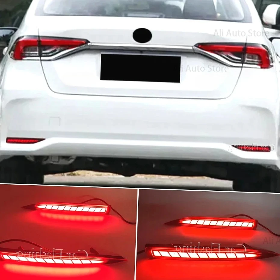 

2PCS For Toyota Corolla Altis 2019 2020 2021 2022 LED Rear Fog Lamp Bumper Light Brake Light Dynamic Turn Signal Reflector