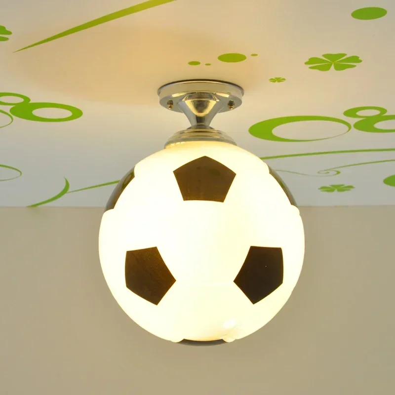 

kitchen basketball bathroom light baby football led ceiling lamp glass hanging light