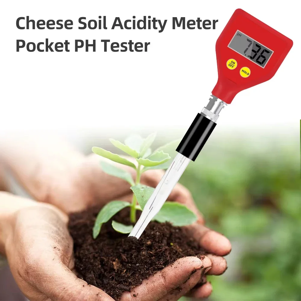 

Digital Food Ph Meter Soil Ph Tester with Sharp Glass Electrode Water Quality Analysis Tool for Water Milk Cheese Aquarium Tds