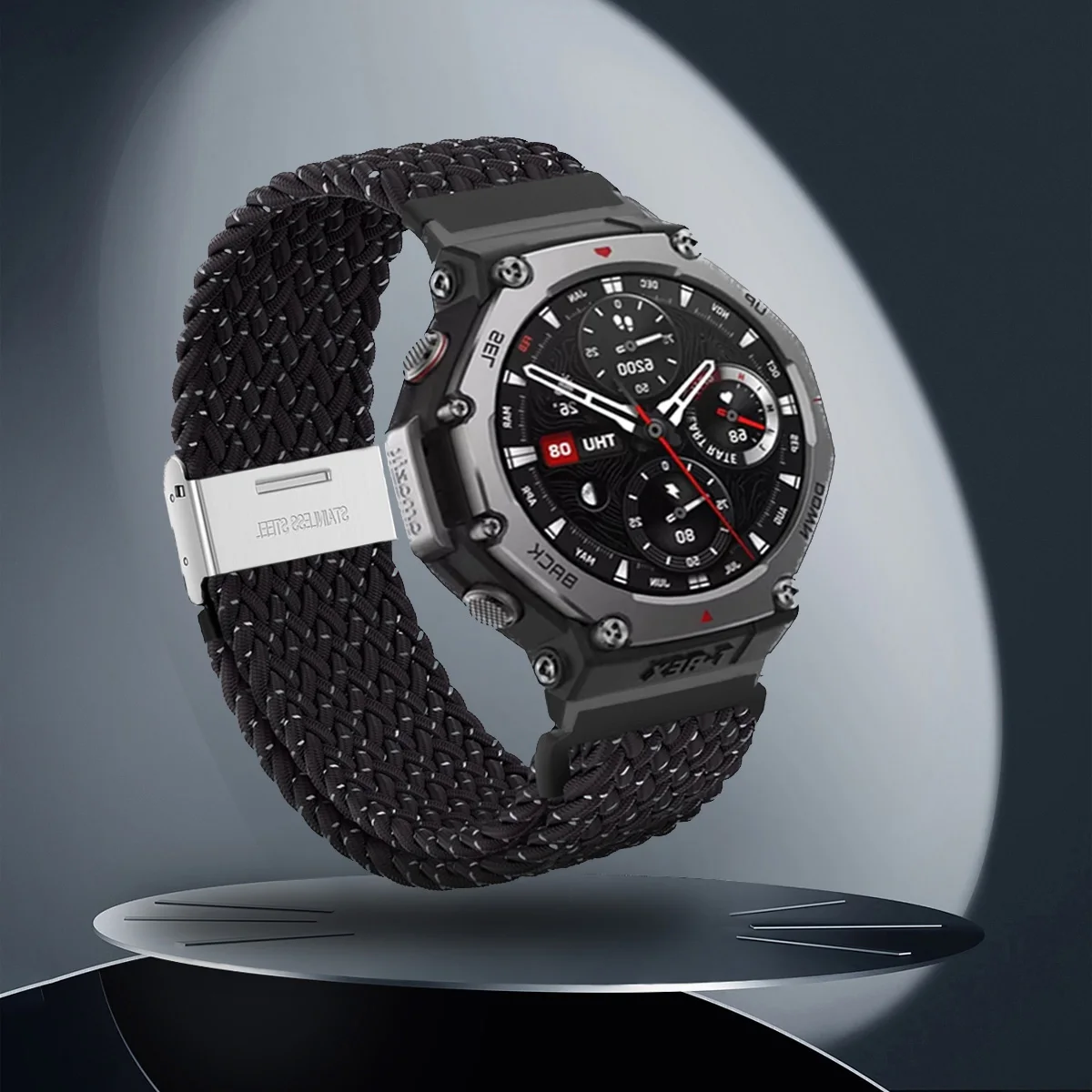 弾性編組ストラップ Huami Amazfit T-Rex 3 スマート時計バンドナイロン調節可能なブレスレット Huami Amazfit T-Rex プロ Trex 2