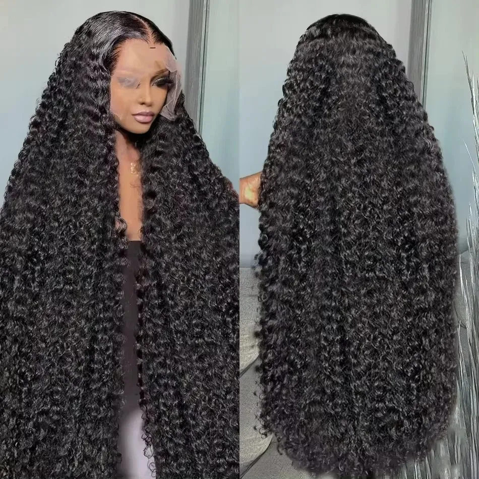 250 Density Lace Front Wig PrePlucked 5x5 Glueless For Black Women ransparent Curly Deep Wave Lace Frontal Human Hair Wig