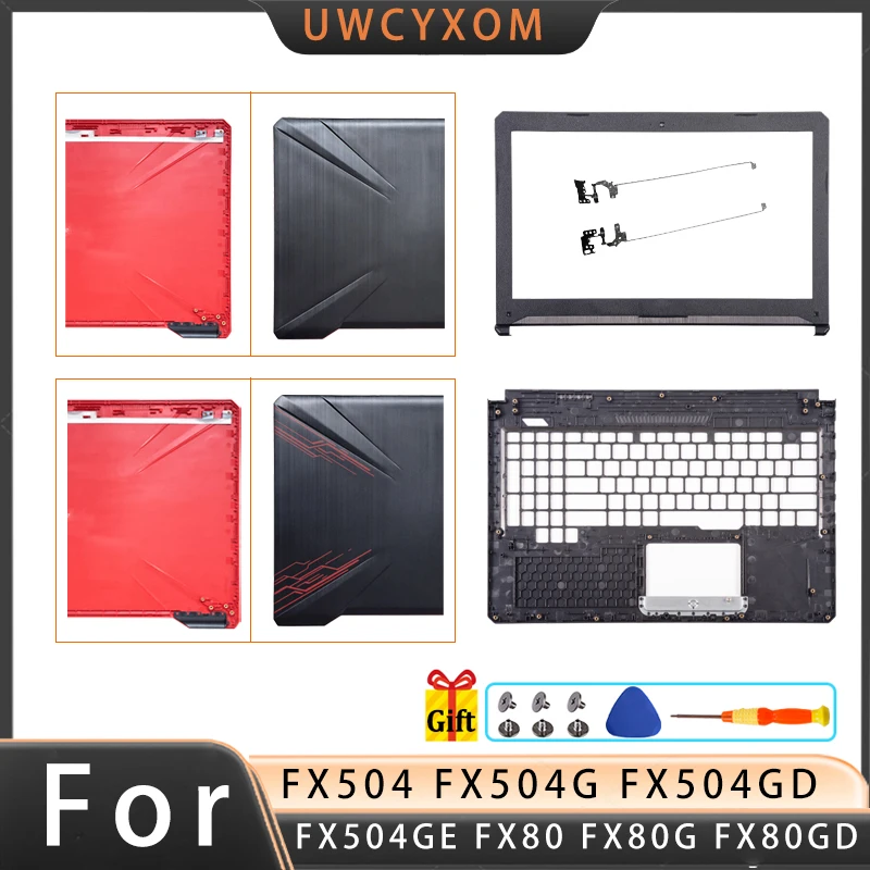 

NEW Parts For FX504 FX504GM FX504GD FX504G FX80 FX80G FX80GD LCD Back Cover/Front Bezel/Hinges 15.6inch Plastic Repair