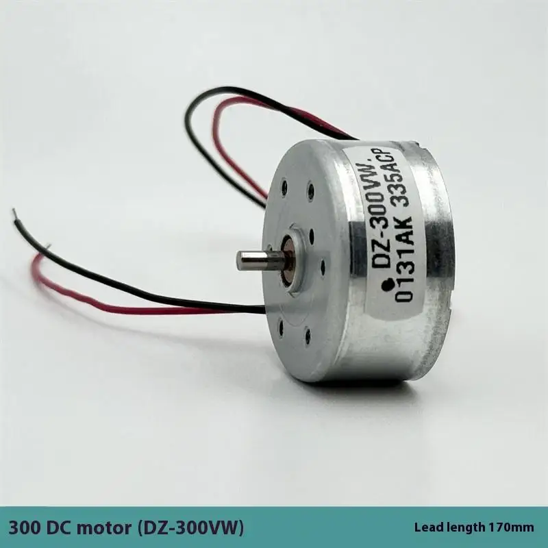 1 Piece 300 Micro DC Motor 24mm Round Spindle 2mm Shaft 3V-6V 3.7V 5V 6V 7550RPM For DIY Toys/Solar Power Models/Fan Projects...