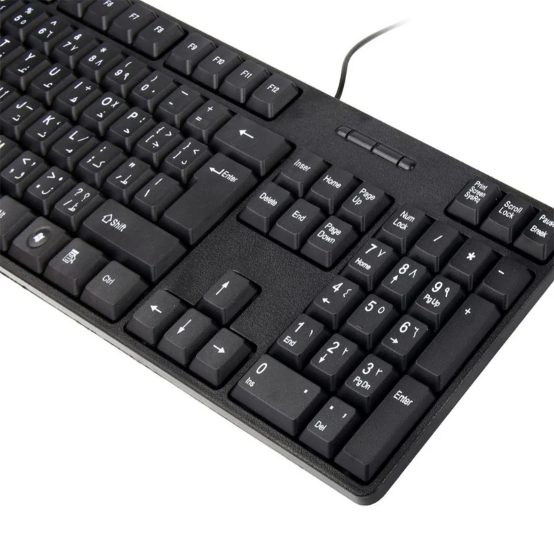  Arabic English Language Keyboards Easy USB Connection For Multilingual Typing In Office And Home Gaming