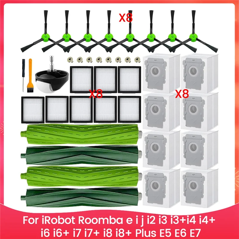 قطع غيار A76G لمرشحات فرشاة Irobot Roomba E وI وJ Series I2 I3 I3+I4 I4+ I6 I6+ I7 I7+ I8 I8+ Plus E5 E6 E7