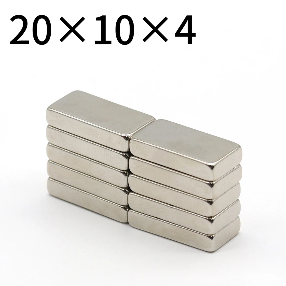 

5/10/20/50/100 Pcs 20x10x4 Block NdFeB Neodymium Magnet N35 Super Powerful imanes Permanent Magnetic 20mm x 10mm x 4mm