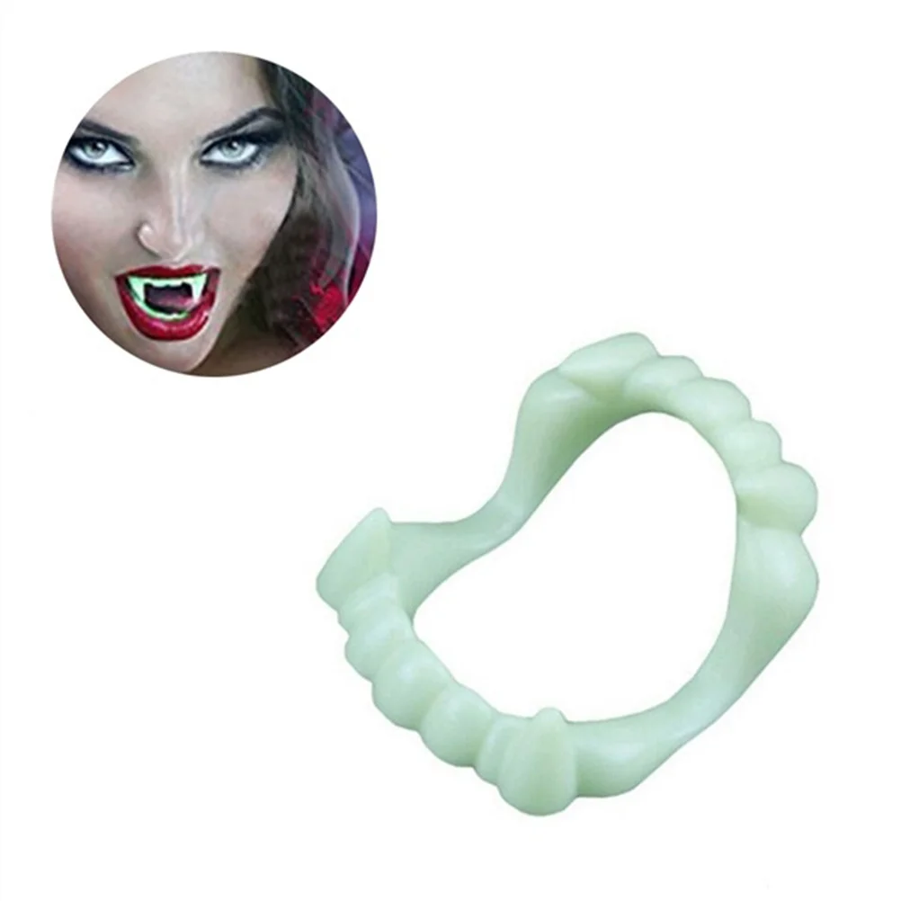 Luminous Teeth Caps Fangs For Halloween Prop Costume Halloween teeth realistic fangs teeth