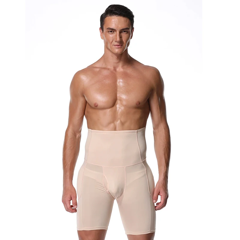 

PRAYGER New Butt Shapers Men Slimming Belly Control Panties High Waist Cinchers Underwear Removable Pads Inserts