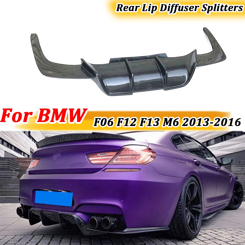 

Carbon Fiber Rear Bumper Lip Diffuser Spoiler for BMW F06 F12 F13 M6 M Tech M Sport 2013 - 2016 Bumper Guard Protector 3PCS Part