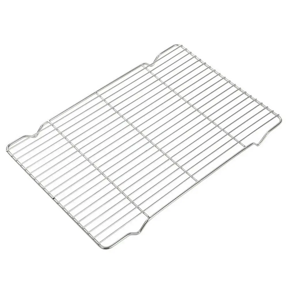 New Stainless Steel Cooling Rack Non-stick Silver Baking Tray BBQ Tray