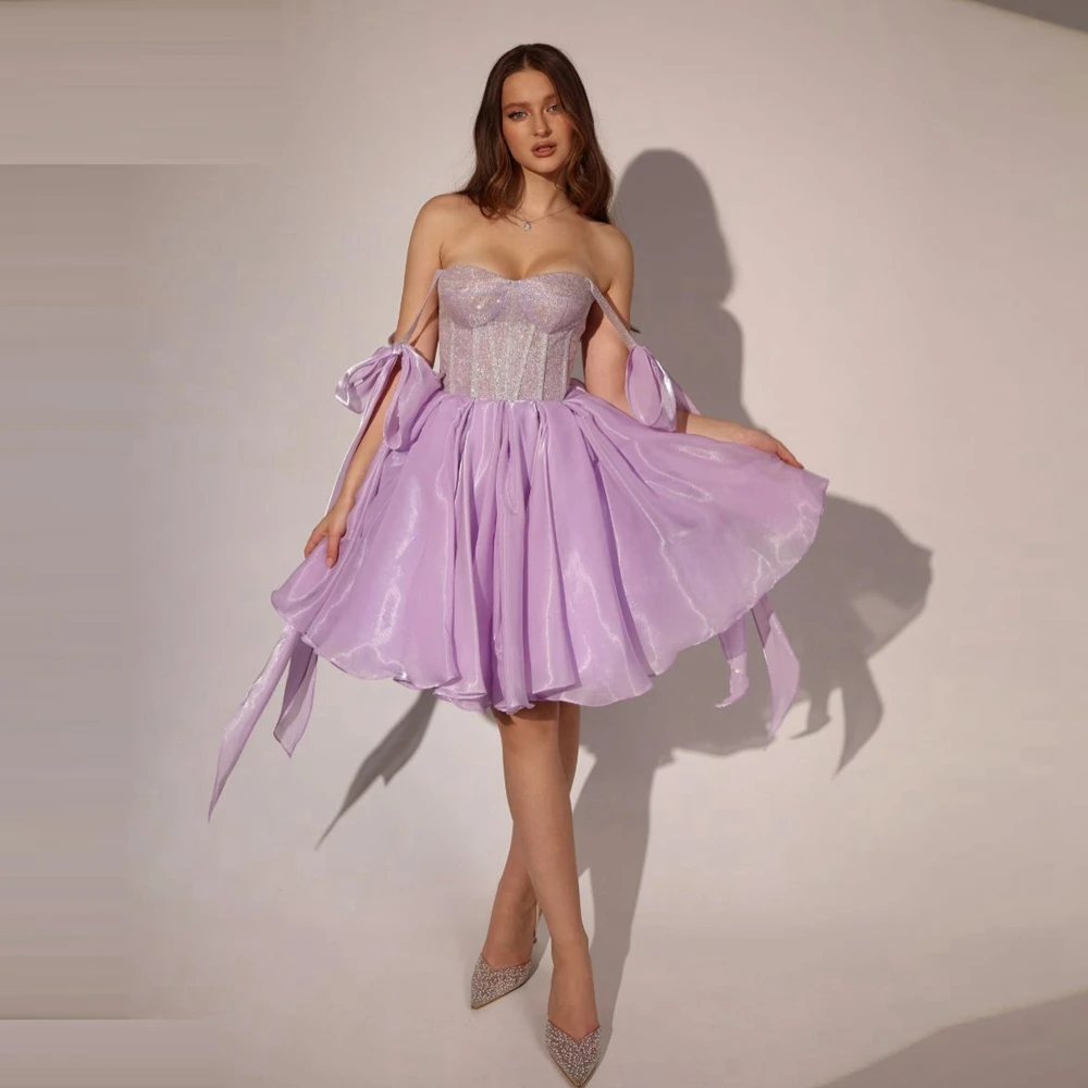 豪華な明るいメッシュイブニングパーティードレス、かわいいフリルレースミディプロムガウン、輝くスパンコールチュールAラインフォーマルページェントドレス