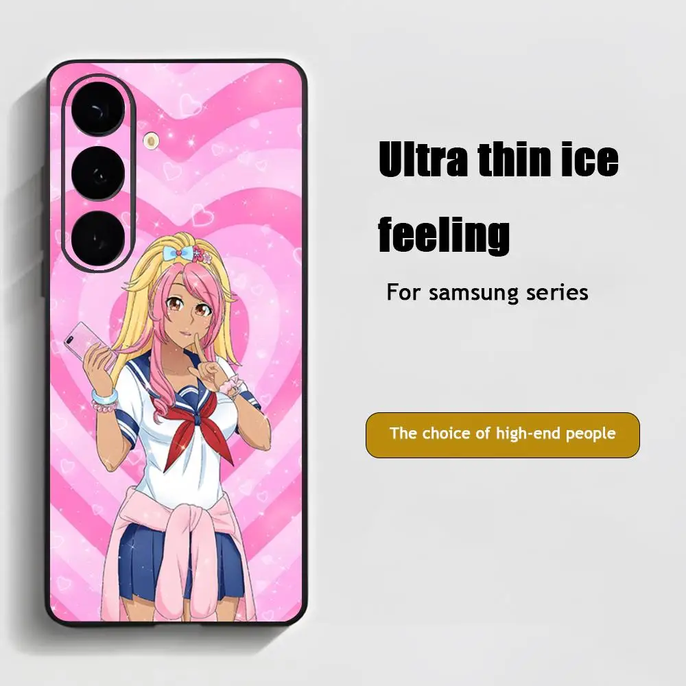 yandere bully simulator Game Phone Case For Samsung Galaxy S25 S24 S23 S22 S21 S20 Plus Ultra Note20 Soft Black