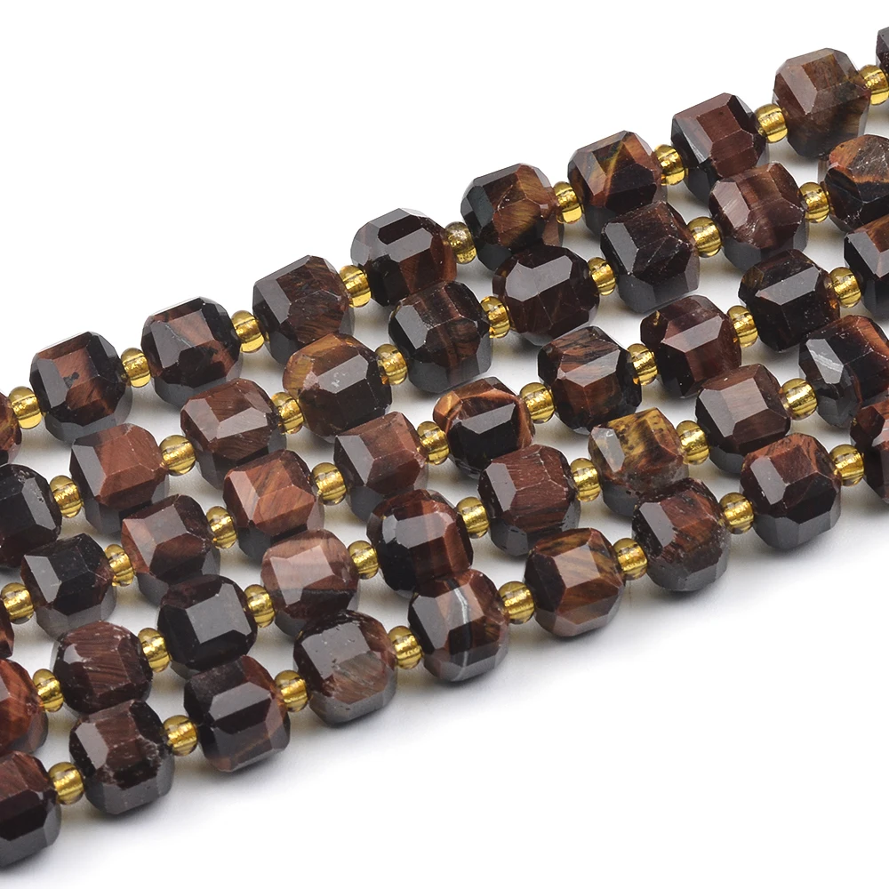 

Wholesale Natural Eagle Eye Jasper Phantom Crystal Tiger Eye Faceted Cube Loose Beads For Making Jewelry DIY Necklace Bracelet