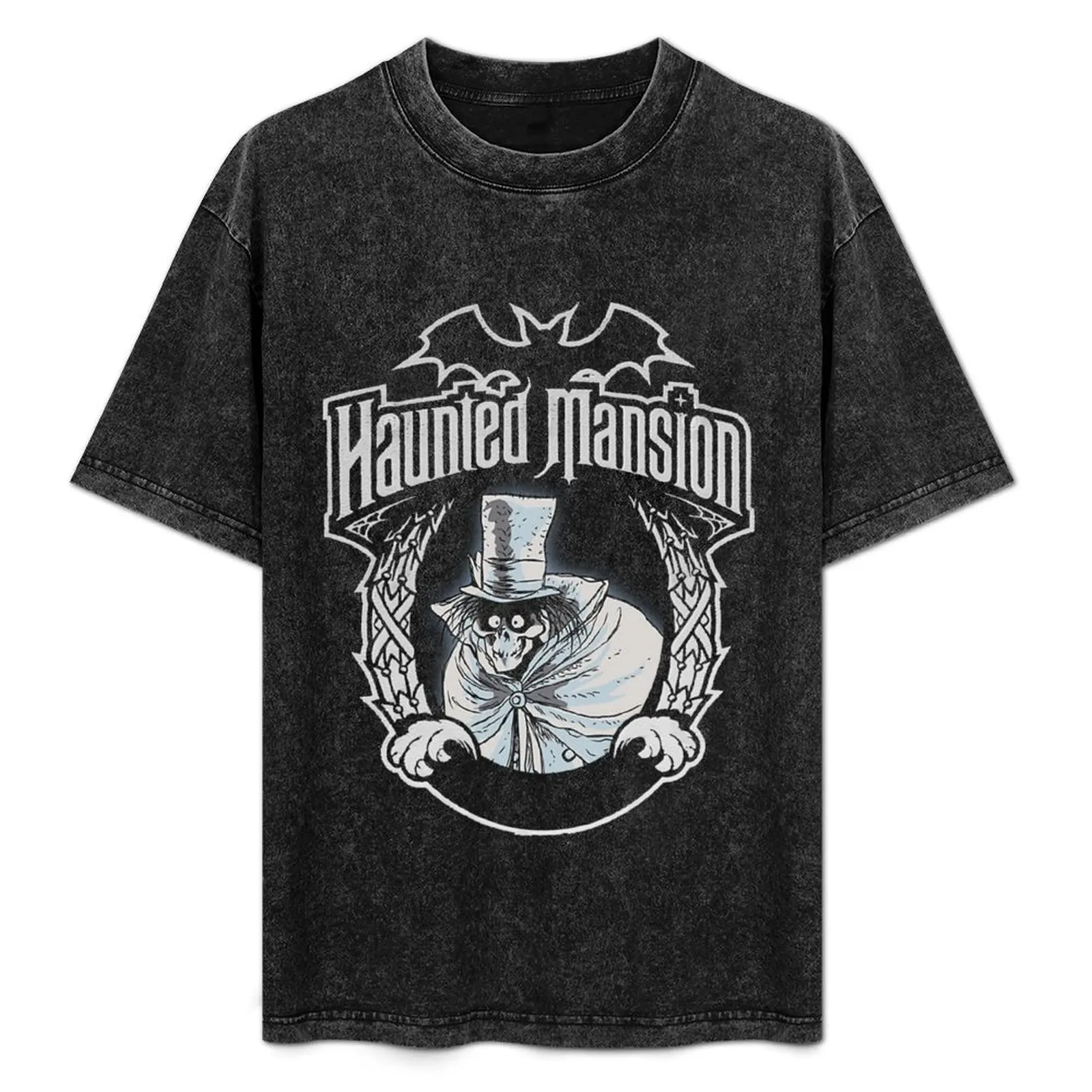 Halloween Haunted Hatbox Mansion Ghost Horrorr T-Shirt Summer Casual Loose T-Shirt