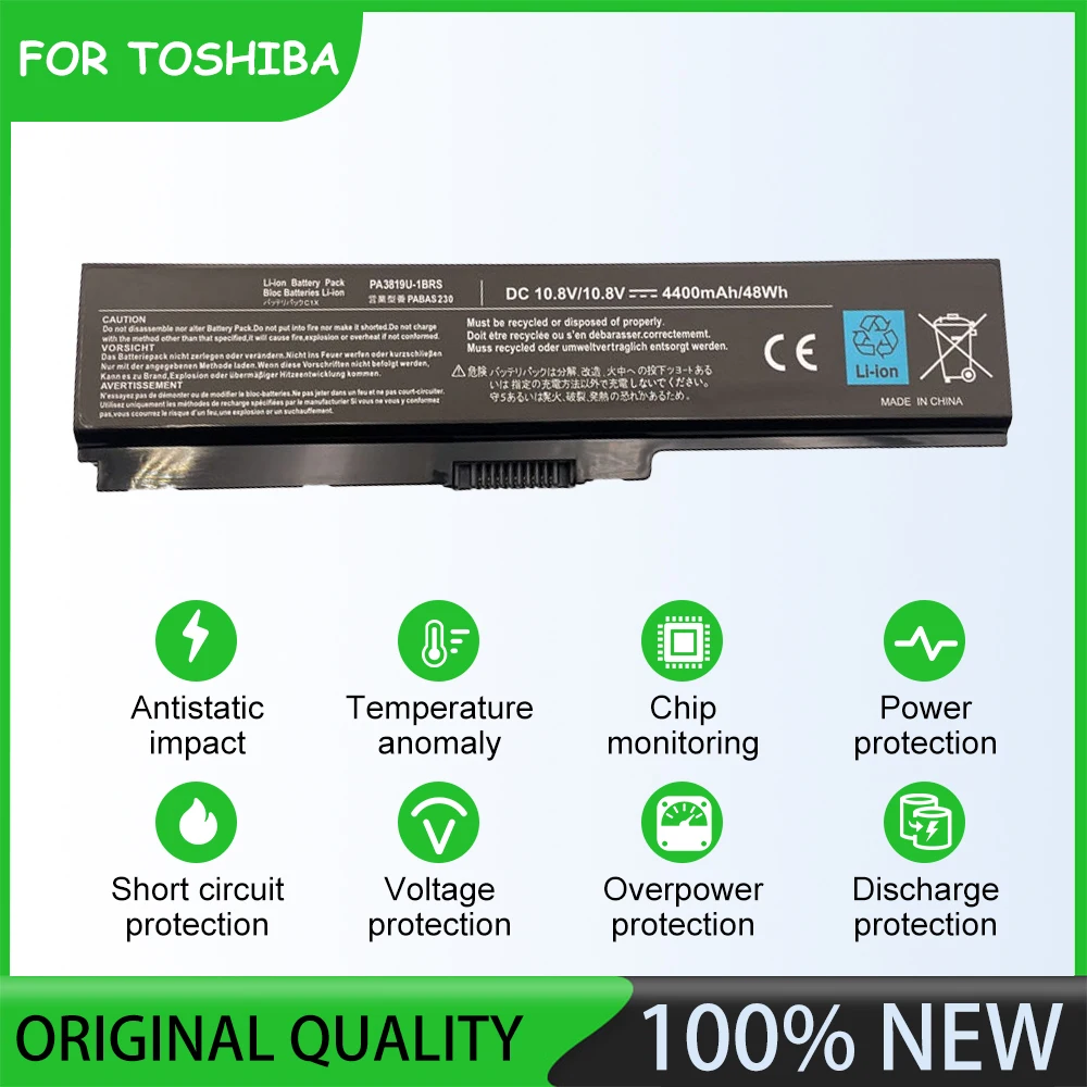 Brand New 10.8V  5200mAh PA3819 Notebook Laptop Battery for TOSHIBA C600D L750 L700  A660 A660D A665 A665D C675 C675D L630
