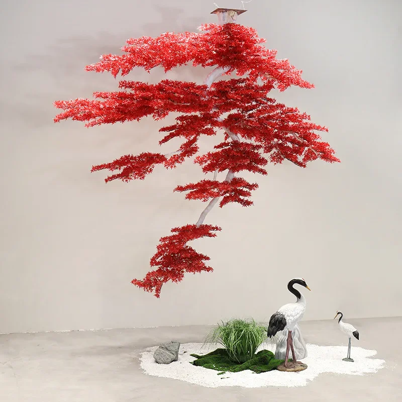 Hanging simulation red maple upside down welcome pine shopping mall large wishing tree dead branch landscaping chicken feet acer